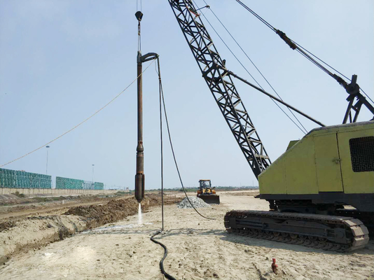 Top Feed Electric Vibroflot Equipment Deep Foundation Construction 75W - 260W